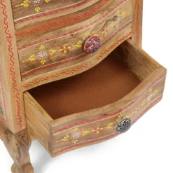 Ailey Handcrafted Boho Mango Wood 3 Drawer Nightstand Natural - Christopher Knight Home -Christopher Knight Home GUEST 007c4793 83ee 494e b631 fa0f2186af6c