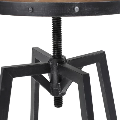Fenix Wooden Barstool Antique - Christopher Knight Home 5 Fenix Wooden Barstool Antique - Christopher Knight Home - Image 3