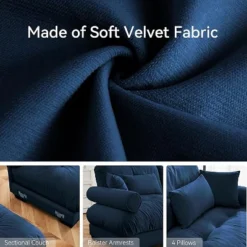 Christopher Knight Home Crane 130" Modern 3 Seater Velvet Sofa With Bolstered Armrests -Christopher Knight Home GUEST 0207738b 4138 43f0 ab45 f3fee0418725 1