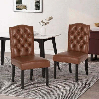 2pk Harriet Contemporary Tufted Dining Chairs - Christopher Knight Home 3 2pk Harriet Contemporary Tufted Dining Chairs - Christopher Knight Home
