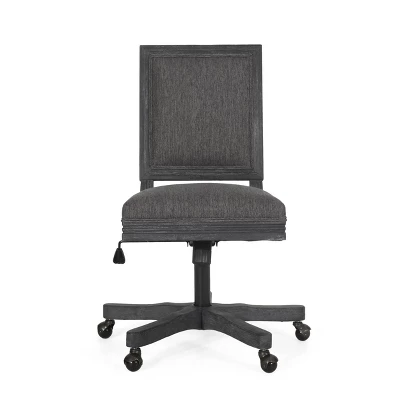 Sandine Rustic Upholstered Swivel Office Chair - Christopher Knight Home 14 Sandine Rustic Upholstered Swivel Office Chair - Christopher Knight Home - Image 12