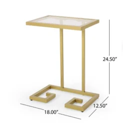 Hickson Modern Glam C Shaped End Table Gold - Christopher Knight Home 19 Hickson Modern Glam C Shaped End Table Gold - Christopher Knight Home -Christopher Knight Home GUEST 04709f59 592d 4a05 8525 65f54fbdc4b7