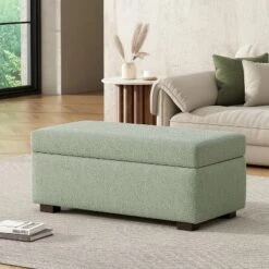 Christopher Knight Home Kalysta Contemporary Rubberwood Upholstered Rectanglar Storage Ottoman -Christopher Knight Home GUEST 04eb29d4 1667 4aad a829 71861c70bf79