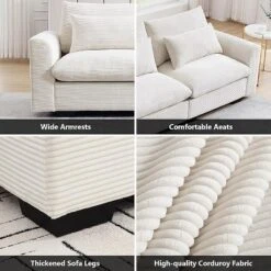 Christopher Knight Home Marsh Corduroy Loveseat With Movable And Storage Ottomans -Christopher Knight Home GUEST 0589df25 3cf8 44c0 9638 fd33f8699c23