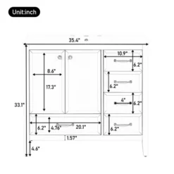 Christopher Knight Home Bathroom Vanity With Ceramic Sink, Bathroom Cabinet With Soft-Closing Door, Drawers Of Different Sizes, Solid Wood Frame & Leg -Christopher Knight Home GUEST 05d66ba7 ff89 435c 8049 827d64e30a2f