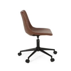 Jarvi Contemporary Upholstered Swivel Office Chair With Rolling Casters - Christopher Knight Home -Christopher Knight Home GUEST 05e7e809 98b9 4b32 83d9 fa376bcd84f3