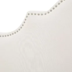 Arched Camel-Back Upholstered Headboard Queen Size With Nailhead Stud Trim, Adjustable Height Full/Queen Beds Headboard -Christopher Knight Home -Christopher Knight Home GUEST 0667b544 8faf 4f8b 83c8 9e5b5bda404b