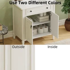 Christopher Knight Home Mualani 31" Vintage Bathroom Vanity With Ceramic Sink, 2 Doors And Adjustable Shelf -Christopher Knight Home GUEST 078358d8 3e9c 42b8 8bc5 ec4f99d20562