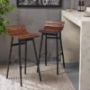 Set Of 2 Pepperwood Wooden Barstool - Christopher Knight Home -Christopher Knight Home GUEST 08ec9372 656d 4539 ac26 663f14679e4e