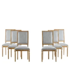 Christopher Knight Home Carina French Country Rubberwood Upholstered Dining Chair (Set Of 6) -Christopher Knight Home GUEST 0ad08c40 607a 45c6 8b31 fec045fff4fb