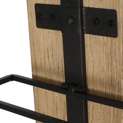 Toston Modern Industrial 8 Bottle Wall Mounted Wine Rack Natural/Black - Christopher Knight Home 9 Toston Modern Industrial 8 Bottle Wall Mounted Wine Rack Natural/Black - Christopher Knight Home - Image 7