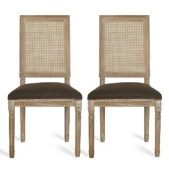 Christopher Knight Home Brownell French Country Fabric Upholstered Wood And Cane Dining Chairs (Set Of 2) 27 Christopher Knight Home Brownell French Country Fabric Upholstered Wood And Cane Dining Chairs (Set Of 2) -Christopher Knight Home GUEST 0cb0520c 4f77 4b74 bc72 2bef1064a8ad