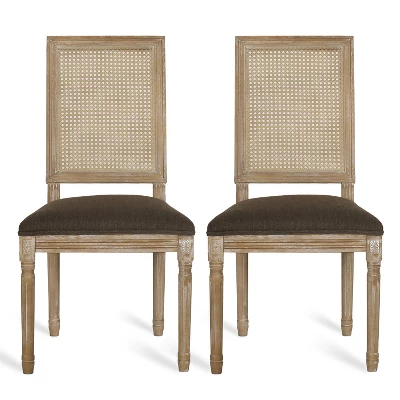 Christopher Knight Home Brownell French Country Fabric Upholstered Wood And Cane Dining Chairs (Set Of 2) 13 Christopher Knight Home Brownell French Country Fabric Upholstered Wood And Cane Dining Chairs (Set Of 2) - Image 11