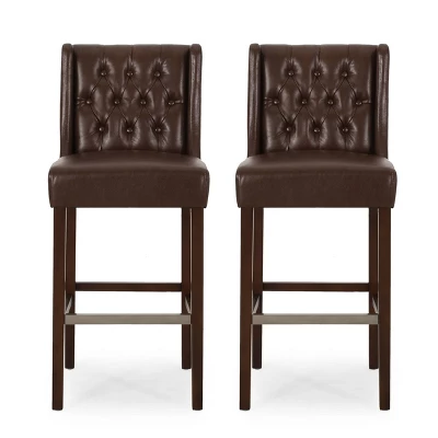 Set Of 2 Bayliss Contemporary Wingback Barstools - Christopher Knight Home 9 Set Of 2 Bayliss Contemporary Wingback Barstools - Christopher Knight Home - Image 7