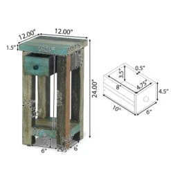 Meader Boho Handmade Distressed Mango Wood End Table - Christopher Knight Home -Christopher Knight Home GUEST 0e14e688 c618 419f 9489 c565a0ea78de