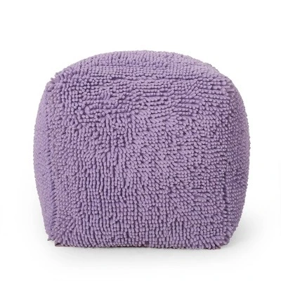 Moloney Modern Microfiber Chenille Cube Pouf - Christopher Knight Home 8 Moloney Modern Microfiber Chenille Cube Pouf - Christopher Knight Home - Image 6