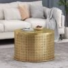 Noxon Boho Lace Cut Iron Coffee Table Gold Brushed Brown - Christopher Knight Home: Pedestal Base, No Assembly Required -Christopher Knight Home GUEST 0f94356c 9468 4901 82c4 b5f3a80a142e