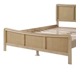 Christopher Knight Home Odila Boho Wood Platform Bed With Rattan Curved Adjustable Height Headboard -Christopher Knight Home GUEST 0fdca097 4206 43a3 a716 97df0cd4a3d3