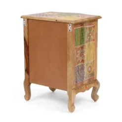 Ailey Handcrafted Boho Mango Wood 3 Drawer Nightstand Natural - Christopher Knight Home -Christopher Knight Home GUEST 110cf7e6 7613 401d 89e3 e97fb2933bed