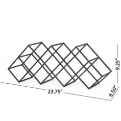 Mcclellan Modern Industrial 7 Bottle Tabletop Wine Rack Black - Christopher Knight Home -Christopher Knight Home GUEST 114a9b17 34e7 43b0 bcd5 1b390b898e73