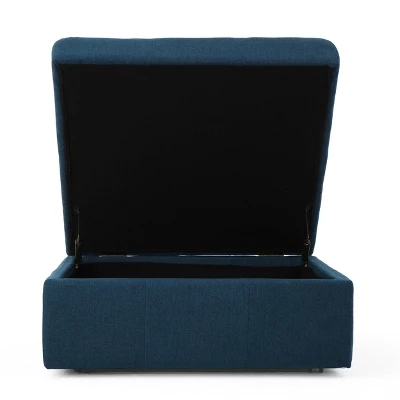 Christopher Knight Home Chatsworth Storage Ottoman - Navy: Elegant Tufted Design, Soft Polyester Upholstery, Mobile Casters 3 Christopher Knight Home Chatsworth Storage Ottoman - Navy: Elegant Tufted Design, Soft Polyester Upholstery, Mobile Casters