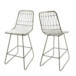 Set Of 2 Walcott Modern Iron Counter Height Barstools - Christopher Knight Home -Christopher Knight Home GUEST 14d40ac4 8a9d 49d0 8d6f 23e471f39920