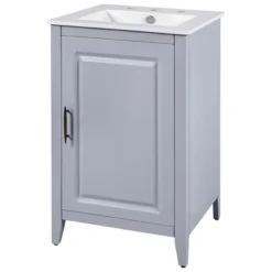 Christopher Knight Home Alonzo Modern 20" Bathroom Vanity With Ceramic Sink, Shelf And Drawer -Christopher Knight Home GUEST 15789d46 dbec 45b0 9954 54711ba5f76a