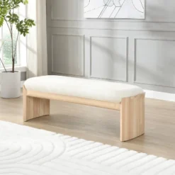 Christopher Knight Home Bellomy Modern 51.5 Inch Rubberwood Upholstered Ottoman 17 Christopher Knight Home Bellomy Modern 51.5 Inch Rubberwood Upholstered Ottoman -Christopher Knight Home GUEST 176d3ddf 1e7c 4689 a861 b7b05adb8cad