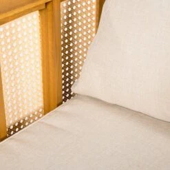 Christopher Knight Home Tighnari Boho Outdoor 5-Seater Rattan Acacia Wood V-Shaped Sectional Sofa With Cushions -Christopher Knight Home GUEST 199e2a7b 0236 4246 a47e 94ab491c2951