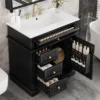 Christopher Knight Home Alonzo Modern 30" Bathroom Vanity With Ceramic Sink, One Shelf And Four Drawers -Christopher Knight Home GUEST 1a7b47fc 326b 419d 900e 679125291941