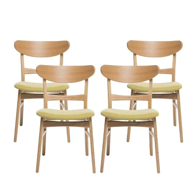 Christopher Knight Home Isador Mid Century Modern Upholstered Rubberwood Dining Chairs (Set Of 4) 12 Christopher Knight Home Isador Mid Century Modern Upholstered Rubberwood Dining Chairs (Set Of 4) - Image 10