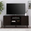 Doerun Mid-Century Modern Storage TV Stand For TVs Up To 48" Dark Gray/Black - Christopher Knight Home -Christopher Knight Home GUEST 1d572fde 9622 49e2 94d9 9d3f8dca67f5