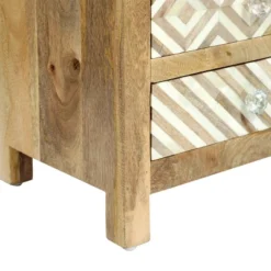 Sandia Handcrafted Boho 4 Drawer Mango Wood Nightstand Natural/White - Christopher Knight Home -Christopher Knight Home GUEST 1d6271e8 7409 48d2 b5ab bcb3ec1dba3f
