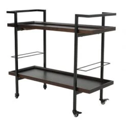 Gerard Industrial Wooden Bar Cart - Christopher Knight Home -Christopher Knight Home GUEST 1ee9b592 eb9d 4886 ab7b 12995002fc9c