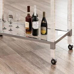 Mirren Modern Glass Bar Trolley Clear - Christopher Knight Home -Christopher Knight Home GUEST 1f1fddf4 d2d0 4bc9 bab8 ec53035a02c2