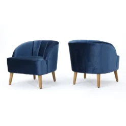 Set Of 2 Amaia Modern New Velvet Club Chair - Christopher Knight Home -Christopher Knight Home GUEST 2093bd0b 589b 48c7 86aa 069e8bd07456