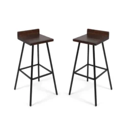 Set Of 2 Bidwell Modern Wood Barstool - Christopher Knight Home -Christopher Knight Home GUEST 21157b5a d3cb 45db a721 859c47cdfa6b