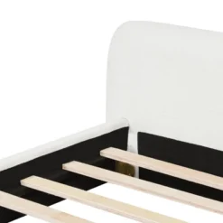 Christopher Knight Home Samson Modern Boucle Upholstered Wood Platform Bed With Headboard, White -Christopher Knight Home GUEST 22e39b04 5db2 4819 9deb c412db520a60