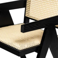 Christopher Knight Home Randall Rubberwood And Cane Arm Dining Chair With V-Shaped Legs(Set Of 2) -Christopher Knight Home GUEST 25fbc7b1 7edf 422a 9891 165007a04180