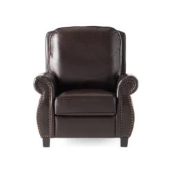 Torreon Faux Leather Recliner Club Chair Dark Brown - Christopher Knight Home -Christopher Knight Home GUEST 27151cef 12b4 4888 8ebf 74d8fda76f7d