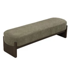 Christopher Knight Home Arabella 64" Modern Rubberwood Upholstered Loop Yarn Ottoman -Christopher Knight Home GUEST 27922f01 c51d 45c2 95a8 7de7347dd8e2