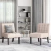 Set Of 2 Lewis Contemporary Fabric Tufted Slipper Chairs - Christopher Knight Home -Christopher Knight Home GUEST 27e02d82 484a 4fbf bf33 dc6fc84d37a3