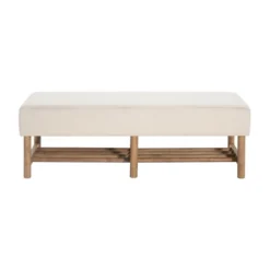 Christopher Knight Home Zarik Modern Rubberwood Linen Upholstered Bench -Christopher Knight Home GUEST 2857fd8f 4fd0 4aa1 a68d 3e655a4a5b24