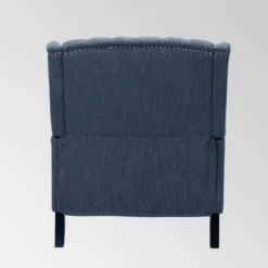 Apaloosa Oversized Wingback Press-Back Recliner Navy Blue - Christopher Knight Home: Tufted, Nailhead Trim, Polyester -Christopher Knight Home GUEST 295e3c7a 811c 4a1e b478 ff8118411181