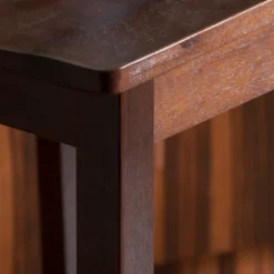 Set Of 2 26.25" Naples Acacia Wood Counter Height Barstool Brown Mahogany - Christopher Knight Home -Christopher Knight Home GUEST 2984f9d4 cdc4 411b ab45 1d788dd3fce4