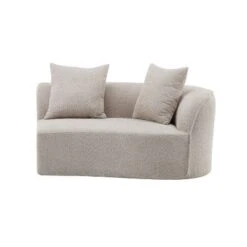 Christopher Knight Home Hailey 126“ Modern Boucle Upholstered 5 Seater Curved Sectional Sofa With Pillows -Christopher Knight Home GUEST 2a12516e 780e 422d 8914 50dfd4389005