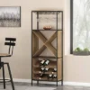 Fritsche Modern Industrial 47 Bottle Floor Wine Rack Natural/Black - Christopher Knight Home 1 Fritsche Modern Industrial 47 Bottle Floor Wine Rack Natural/Black - Christopher Knight Home -Christopher Knight Home GUEST 2a58b696 1c4d 47a1 8466 0115c6e46e00