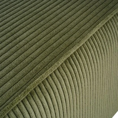 Christopher Knight Home Hayes Corduroy And Wood Square Accent Ottoman, Olive Green 6 Christopher Knight Home Hayes Corduroy And Wood Square Accent Ottoman, Olive Green - Image 4