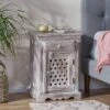Tijeras Handcrafted Boho Mango Wood Nightstand Distressed White - Christopher Knight Home -Christopher Knight Home GUEST 2b0b2086 a6a7 4d5a 9f0d d7fa488eb7a7