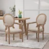 Set Of 2 Judith French Country Wood Upholstered Dining Chairs - Christopher Knight Home -Christopher Knight Home GUEST 2c672fbb 969f 449e 9904 4d52e2cbdf8b